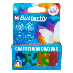 Butterfly and Cupcakes of Hope_Art-range_GRAFFITI WAX CRAYONS